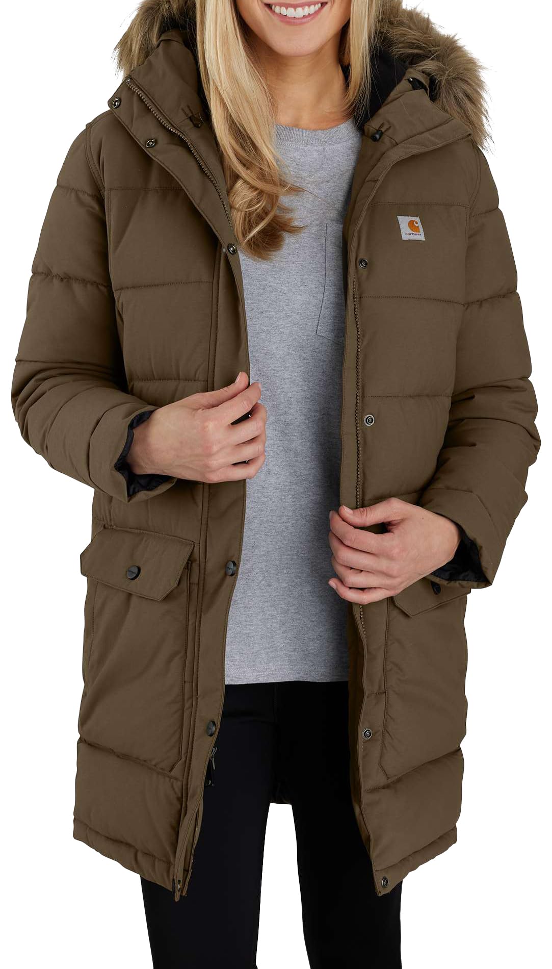 Carhartt Women's Montana Relaxed Fit Insulated Winter Coat - Warm Waterproof Jacket for Outdoor Work, Hiking & Cold Weather Activities