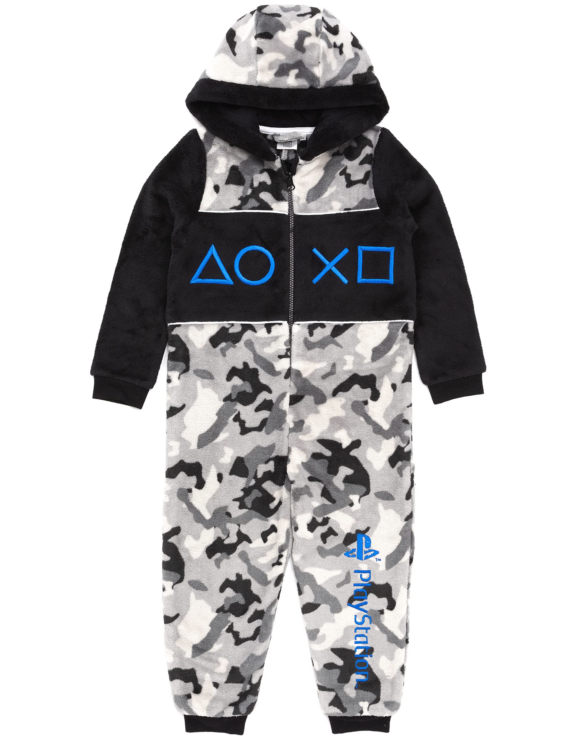 PlayStation One-Piece Pajamas for Boys - Camouflage Gaming Pajama Set - Comfortable Sleepwear for Kids - Perfect for Sleepovers, Gaming Nights & Birthday Gifts