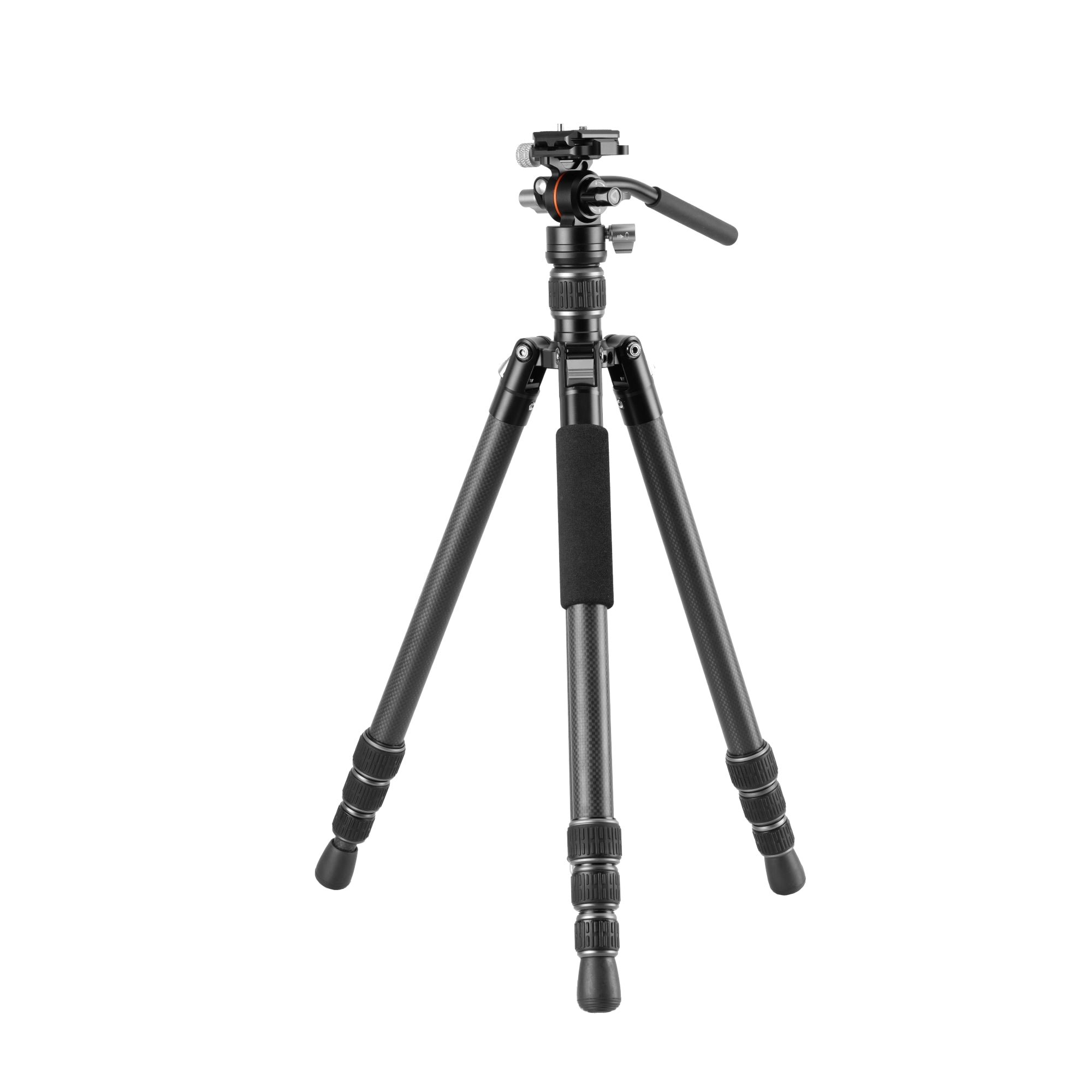 Vesta GO 264 CV12 Carbon Fiber Travel Tripod with Counterbalancing Video Head - Lightweight Compact for Photography & Videography Travel Adventures