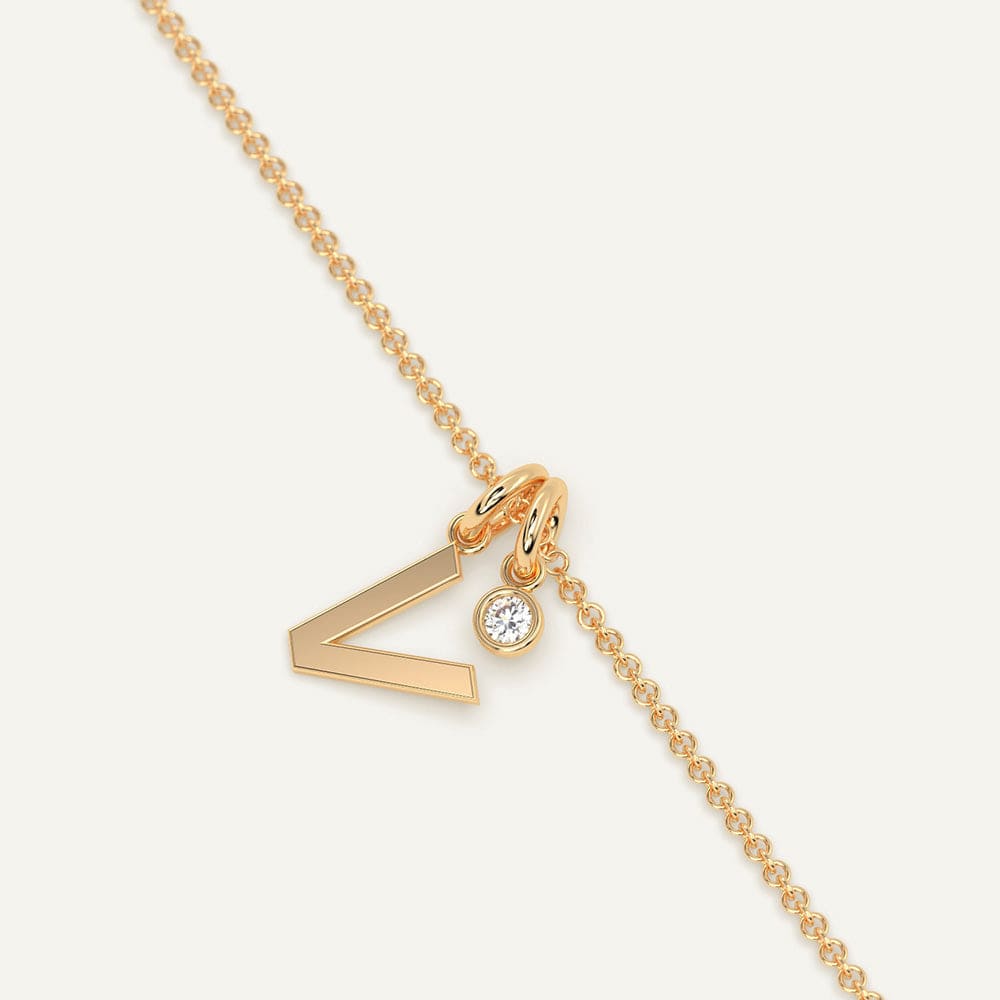 Initial Letter V Necklace - Personalized Name Necklace for Women, Sterling Silver or Gold Plated, Elegant Gift for Her - Perfect for Birthdays, Anniversaries, and Special Occasions