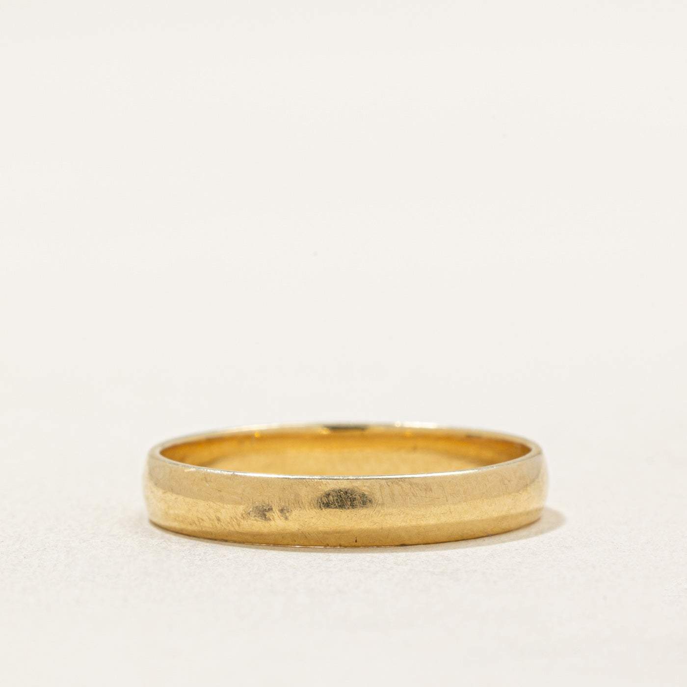 14K Yellow Gold Hungarian Hallmarked Wedding Band for Women & Men - 3.35mm Wide, Size 8 - Perfect for Anniversaries, Engagements & Romantic Gift Giving