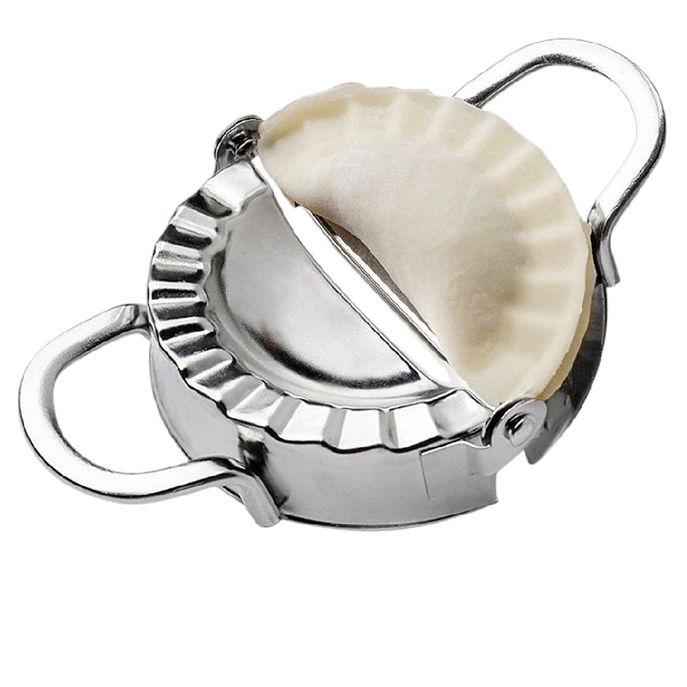 2 Pcs Stainless Steel Dumpling Maker - Kitchen Dough Press Mold for Wonton, Ravioli & Dumplings | Perfect for Home Cooking & Meal Prep