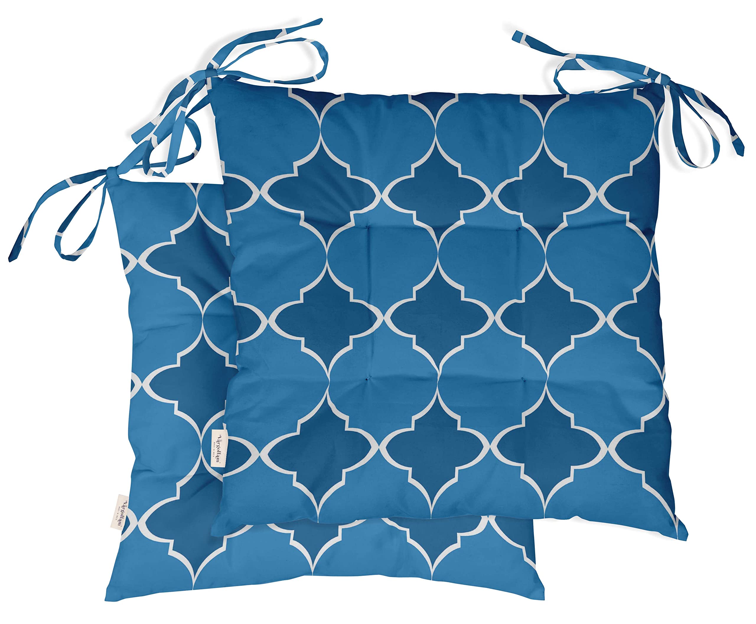 Premium Water-Resistant Tufted Square Patio Cushion Set of 2 - 19