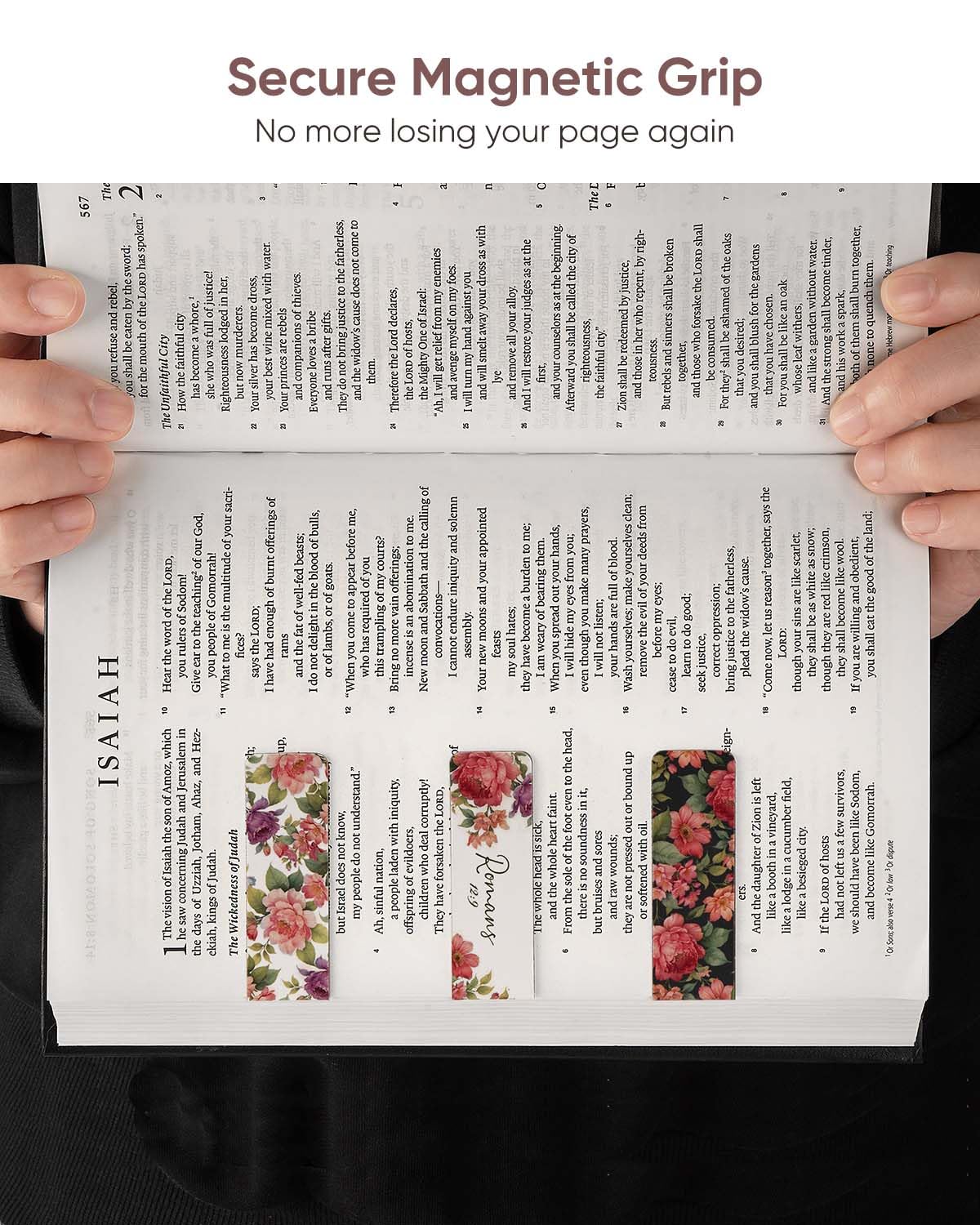 8 Pcs Magnetic Bible Verse Bookmarks with Envelope - Inspirational Christian Gifts for Women & Men - Perfect for Bible Study, Church, Prayer Groups & Faith-Based Events
