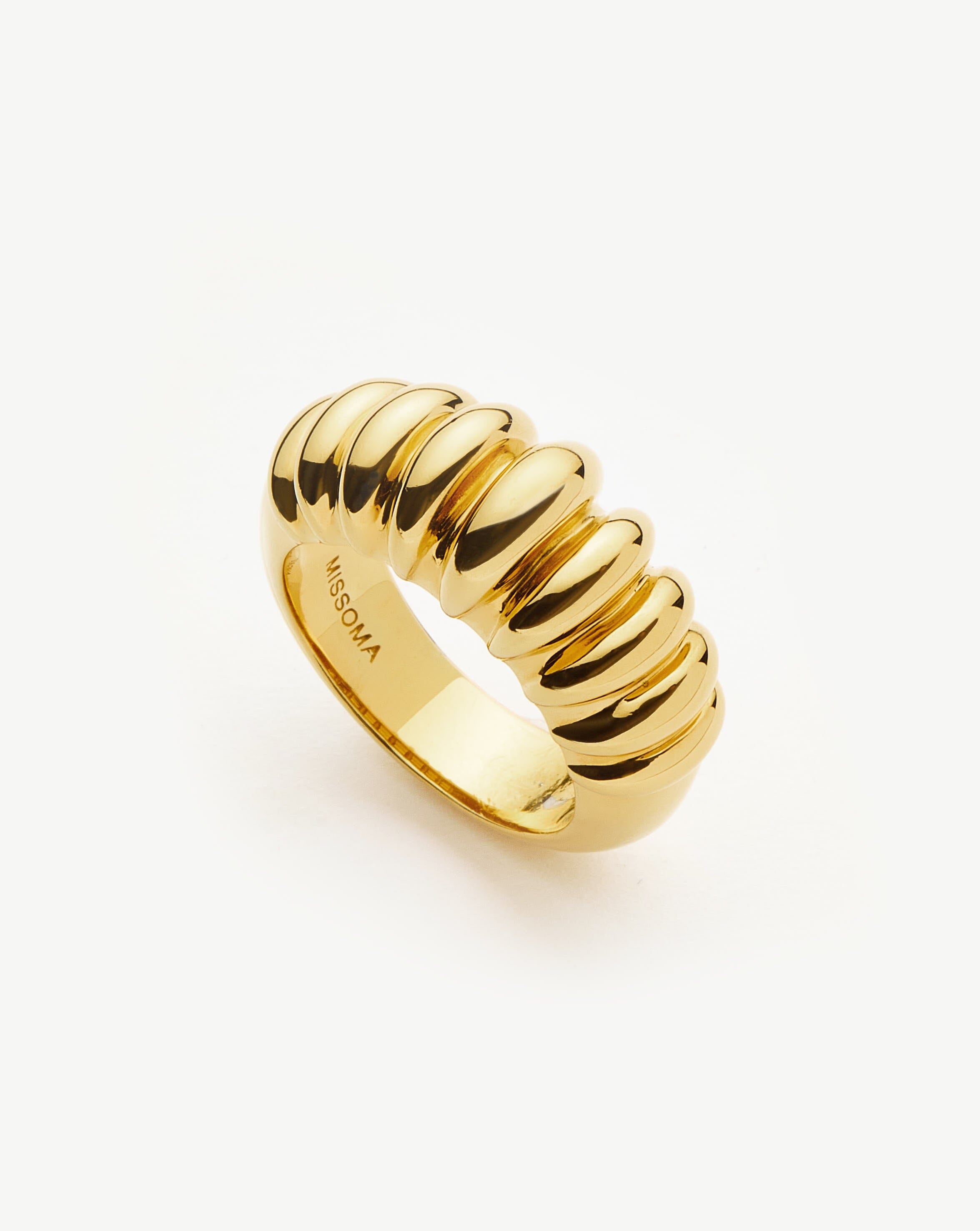18k Gold Plated Claw Ridge Ring for Women - Elegant Stackable Band Jewelry Gift for Anniversary, Valentine's Day & Everyday Wear