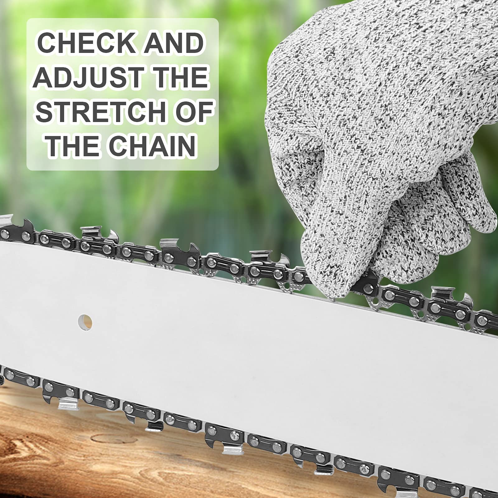 2 Pack 16 Inch Chainsaw Chains 3/8 LP .050