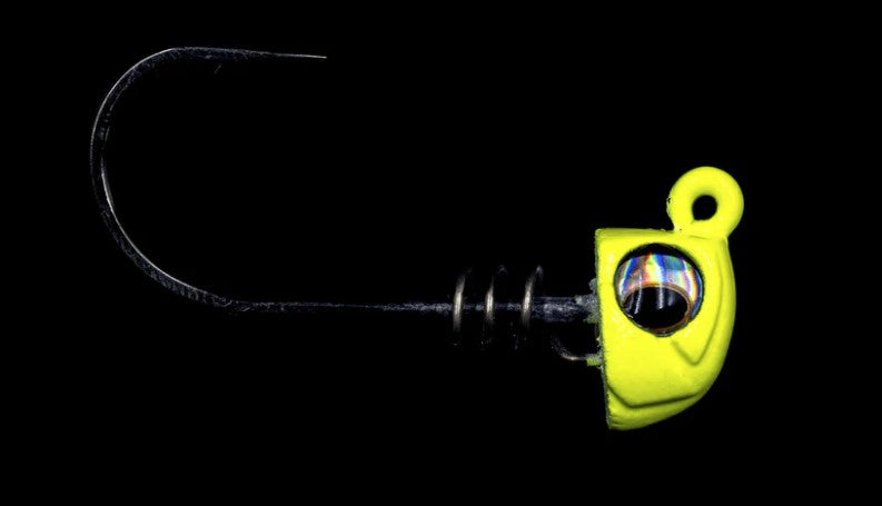 NLBN No Live Bait Needed Hot Heads Screw Lock Jig Heads for 3 Paddle Tails - Saltwater & Freshwater Fishing Lures for Bass, Trout, and Walleye - Perfect for Kayak, Shore, and Boat Fishing