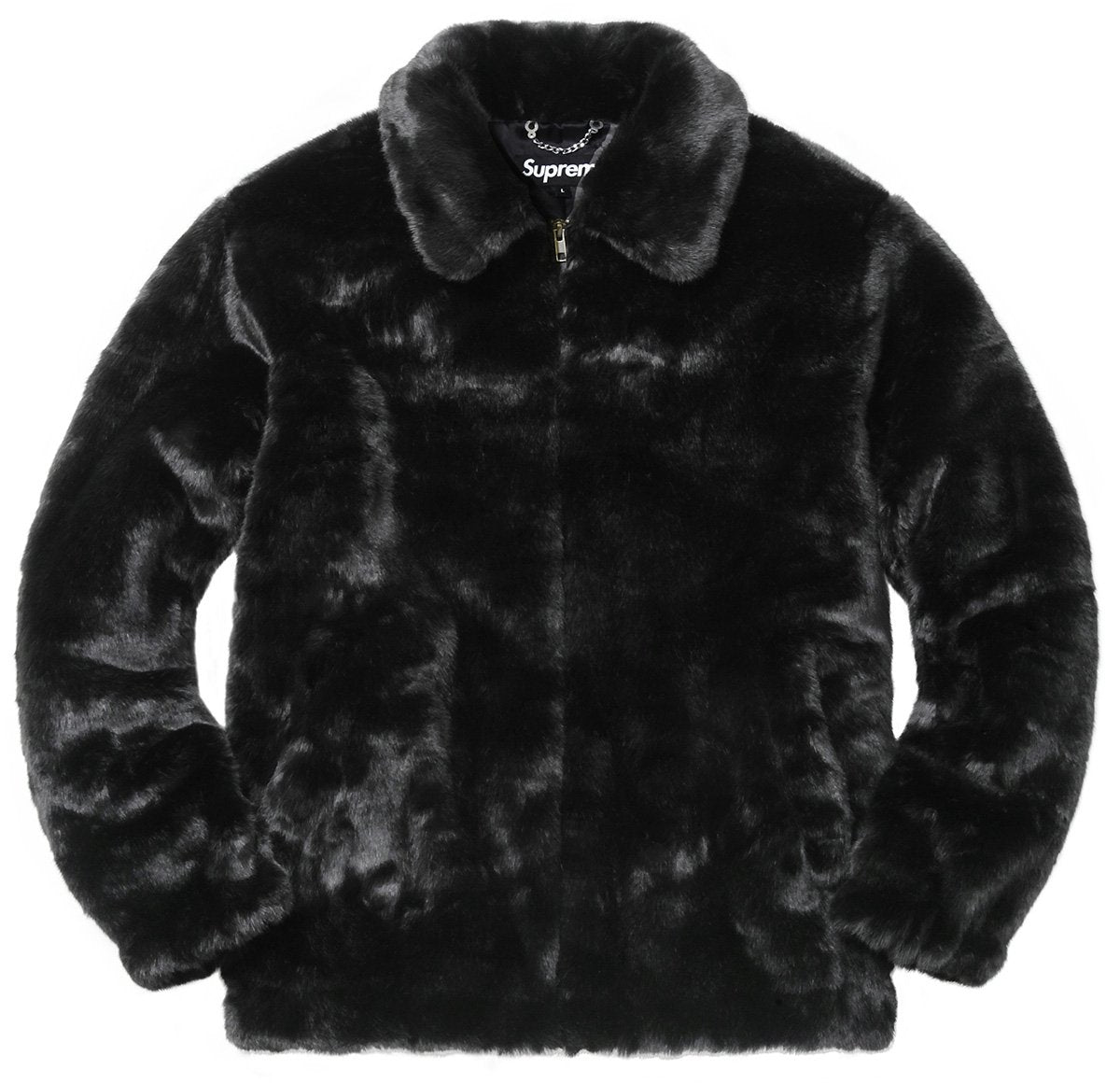 Supreme Faux Fur Bomber Jacket for Men & Women - Black Winter Coat with Soft Faux Fur Lining - Trendy Streetwear Fashion for Cold Weather, Parties & Urban Outfits