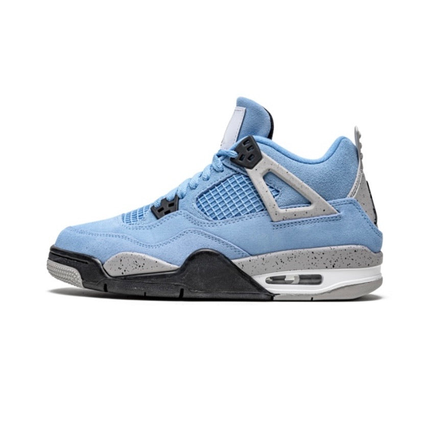 Air Jordan 4 GS UNC University Blue Black White Basketball Shoes 2021 - Perfect for School, Streetwear & Sneaker Collection