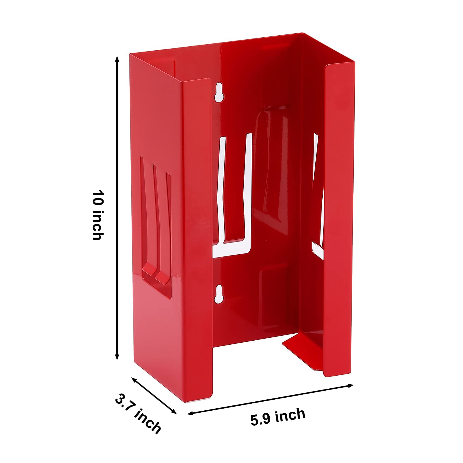 Mayouko Magnetic Dispenser Holder - Wall Mount Organizer for Tissues, Disposal Gloves & Wipes | 8LBS Capacity | Tool Cart Accessory (Red) | Perfect for Kitchen, Bathroom & Workshop Organization