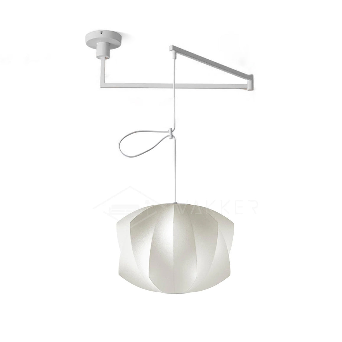 Nelson Swing Arm Pendant Lamp - Adjustable Modern Lighting Fixture for Dining Room, Kitchen Island & Bedroom Decor