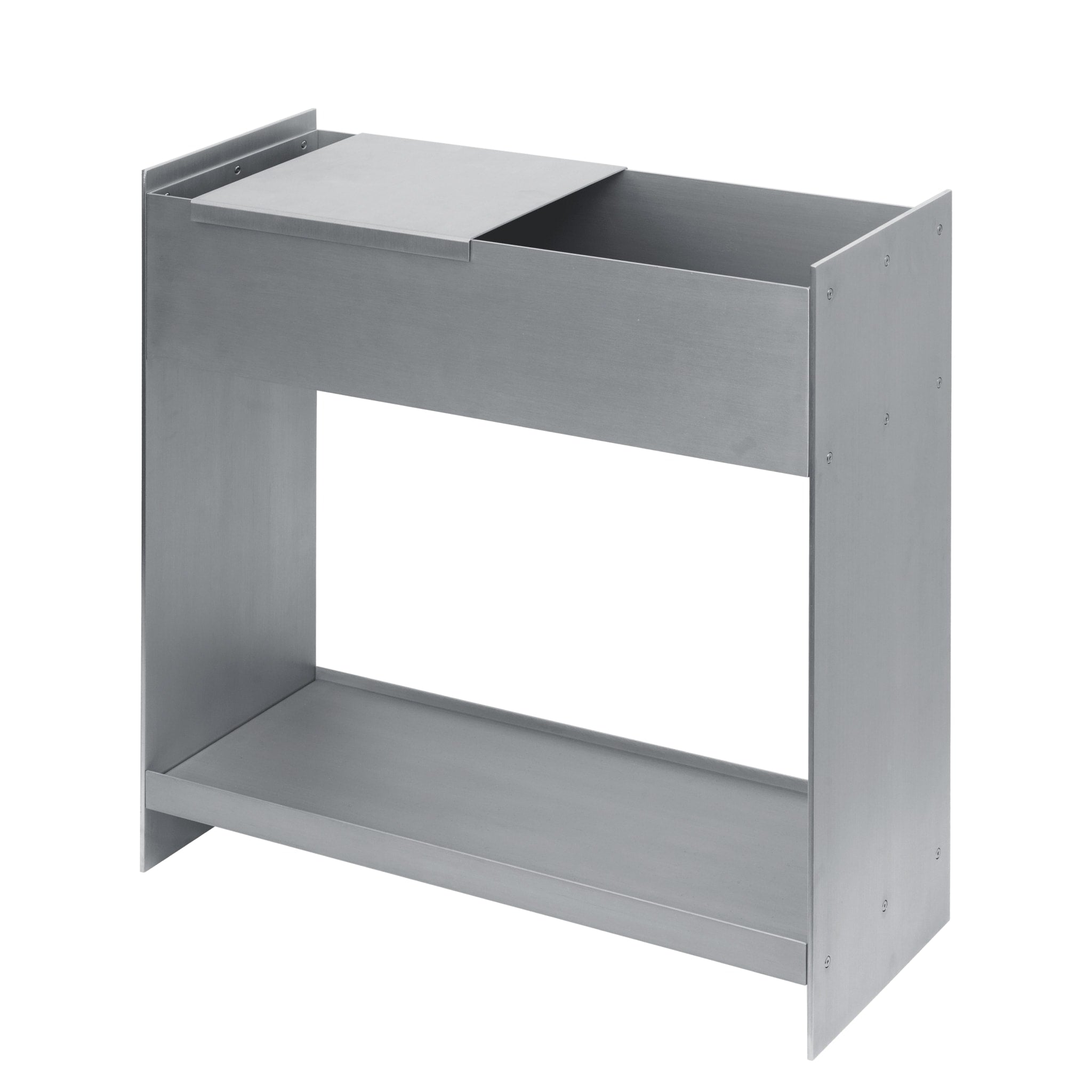 FERM LIVING Lager Plant Box with Shelf - Aluminum Planter for Indoor & Outdoor Plants - Perfect for Home, Office, and Garden Decor