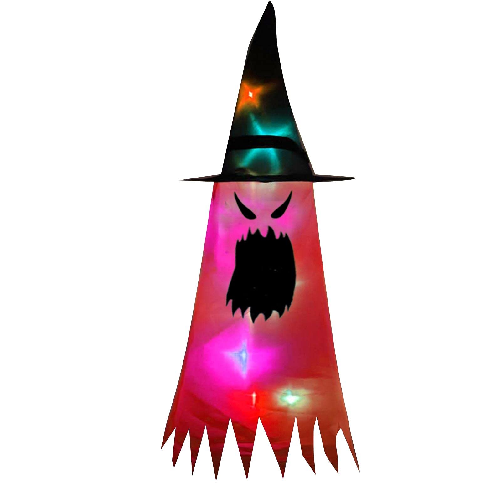 Glowing LED Witch Hat Lamp - Halloween Decorations for Garden, Home & Party | Waterproof & Energy-Efficient Outdoor Lighting for Spooky Holiday Atmosphere