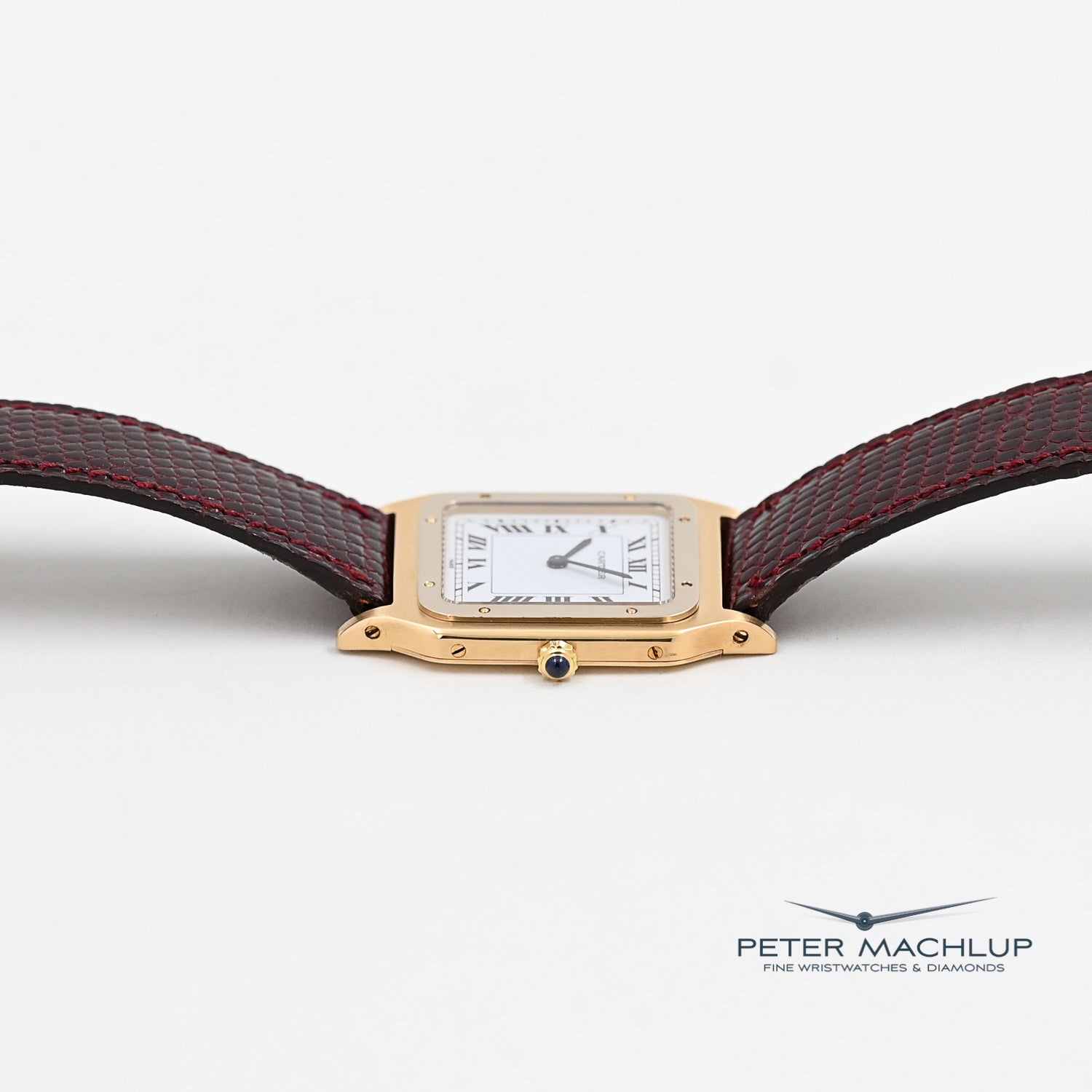 Cartier Santos Dumont Ultra Thin Luxury Watch - Gold & Steel Two-Tone for Men | Elegant Dress Watch for Business & Formal Occasions