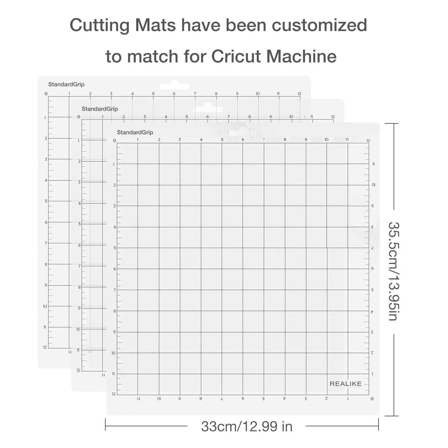 12x12 Self-Healing Cutting Mat for Cricut Maker 3/Maker/Explore 3/Air 2/Air/One - Non-Slip Gridded Adhesive Craft Mat with StandardGrip 3 Mats - Perfect for Vinyl Cutting, Scrapbooking & DIY Craft Projects