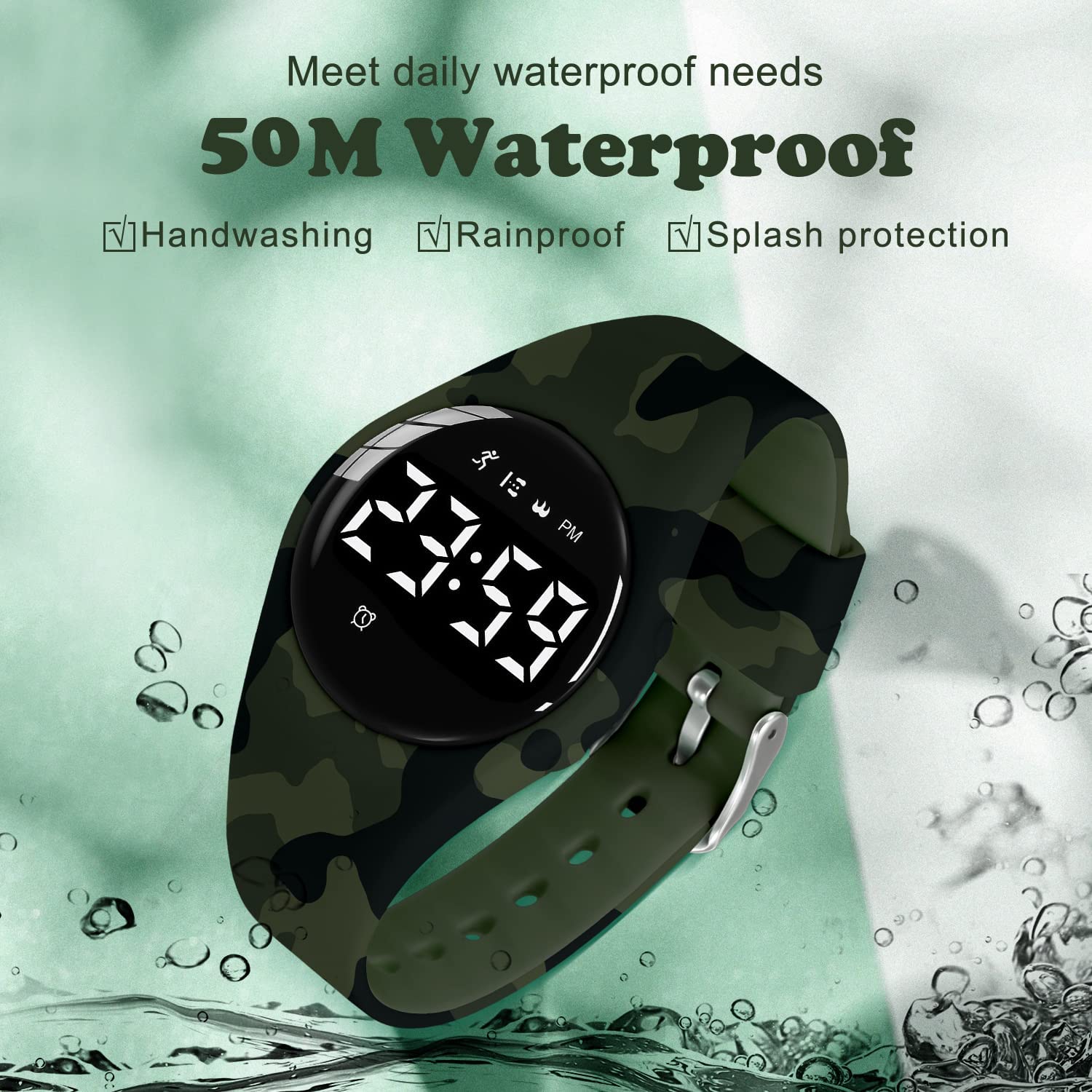 Digital Sports Watch for Kids & Teens - Step Counter, Pedometer, Vibration Alarm Clock | Waterproof Fitness Tracker for Boys & Girls Ages 5-16 | Perfect for School, Sports & Outdoor Activities