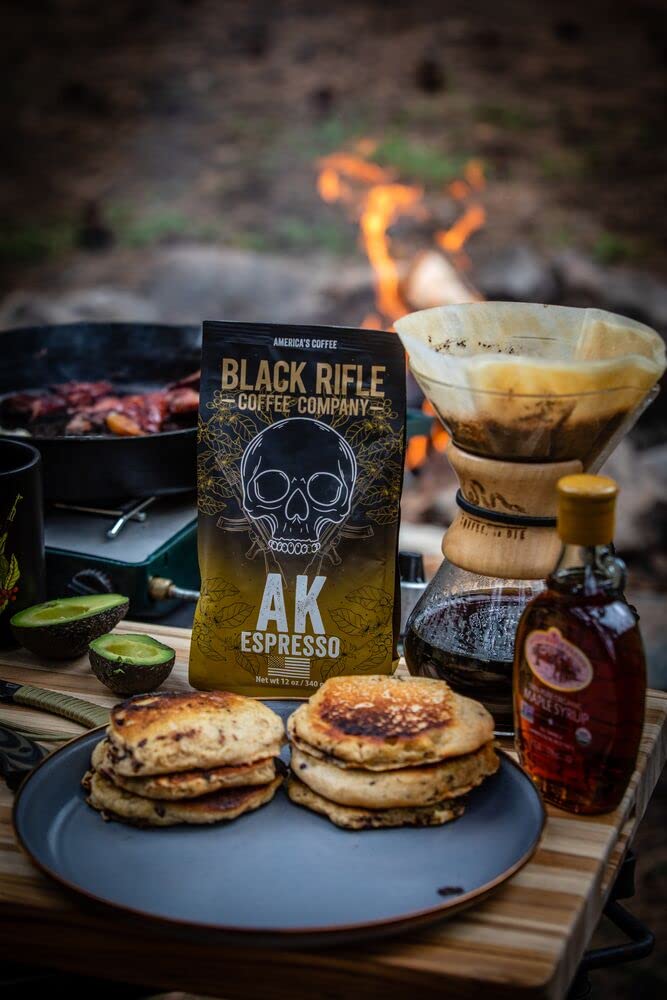 Black Rifle Coffee Company AK Espresso Medium Roast Ground Coffee - 12 oz Bag for Home Brewing & Office Use | Rich Flavor & Aromatic Blend