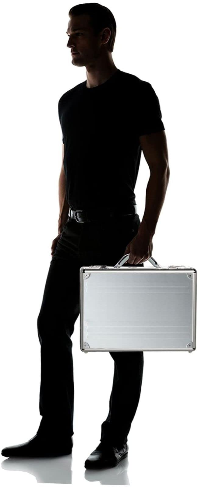 Alumaxx Kronos Padded Aluminum Laptop Briefcase - Silver Business Attache Case for 15.6 Inch Notebook | Perfect for Office, Travel & Professional Meetings