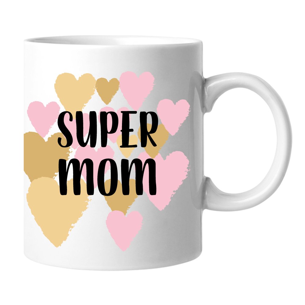 Super Mom Coffee Mug - Insulated Travel Tumbler with Lid for Hot & Cold Drinks - Perfect Gift for Mother's Day, Birthday, or Everyday Use at Home, Office, or Commute