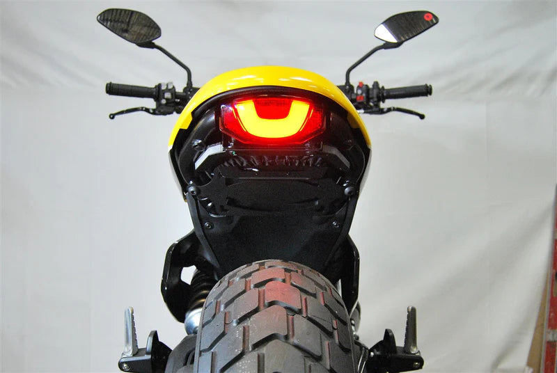 Ducati Scrambler Fender Eliminator Kit for 2018-2022 Models - Lightweight Tail Tidy License Plate Relocator - Perfect for Street Legal Customization & Motorcycle Upgrades