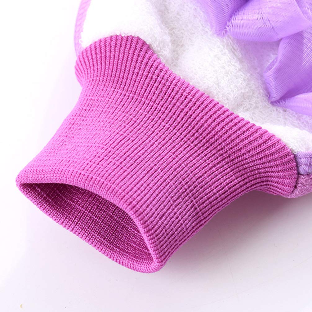 6-Pack Exfoliating Body Scrub Mitts - Loofah Sponge Pouf for Dead Skin Removal & Spa Bath | Shower Scrubber for Smooth Skin (Random Colors) - Perfect for Home Spa, Gift Sets & Daily Skincare Routine