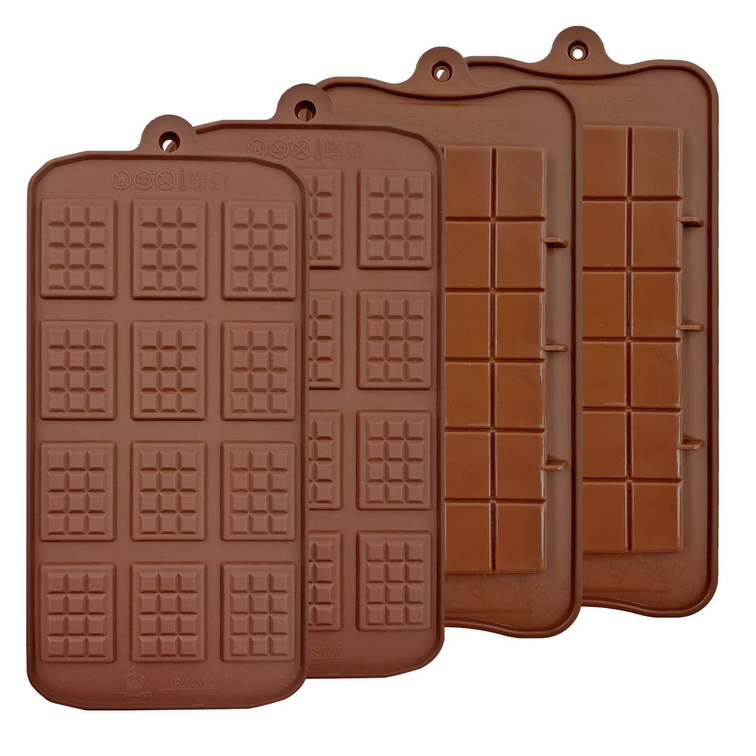 Premium Food-Grade Silicone Chocolate Molds Set - Non-Stick Baking Molds for Candy, Cupcakes, Cookies, Cake & Jelly - Reusable Ice Cube Tray - Perfect for Holiday Baking, Party Desserts & DIY Treats