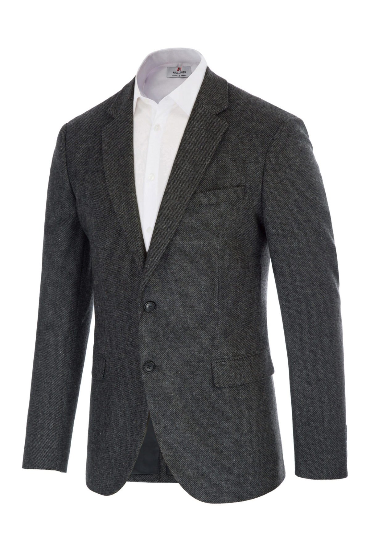 Men's Wool Blend Houndstooth Blazer Jacket - Notch Lapel Two-Button Suit Coat for Business, Office & Formal Occasions
