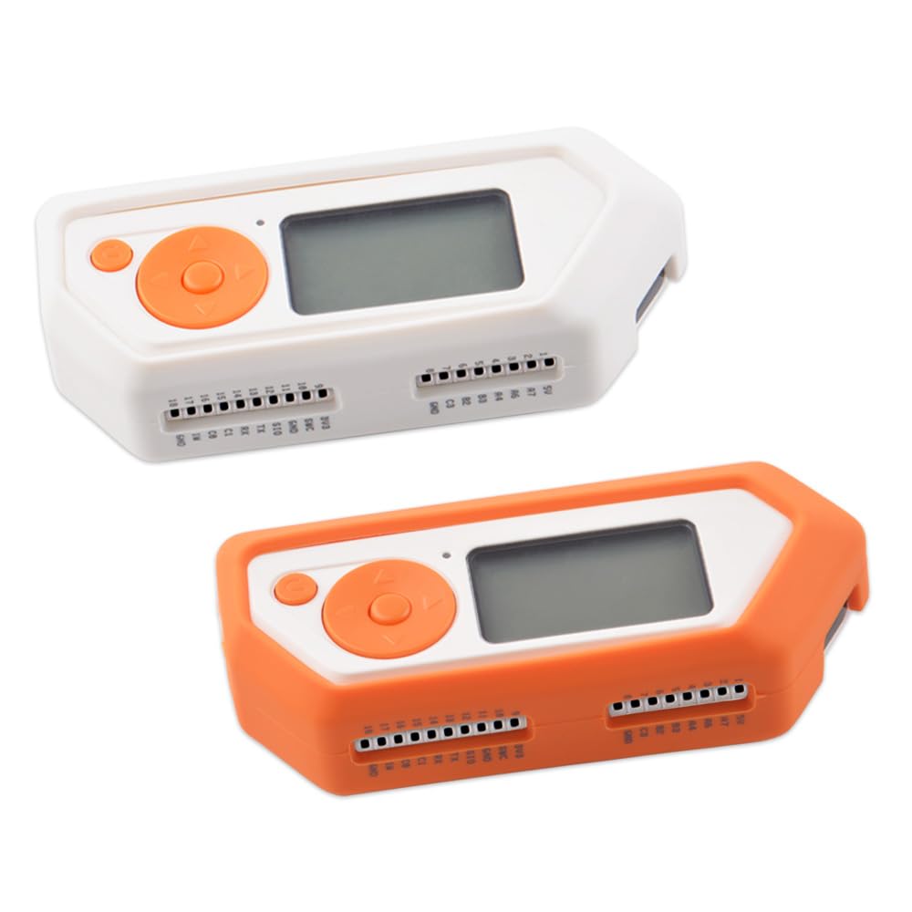 NewHail 2-Pack Soft Silicone Protective Case Cover for Flipper Zero (Orange & White) - Durable Shockproof Cover for Hacking Device, Perfect for Coding, Penetration Testing & DIY Projects