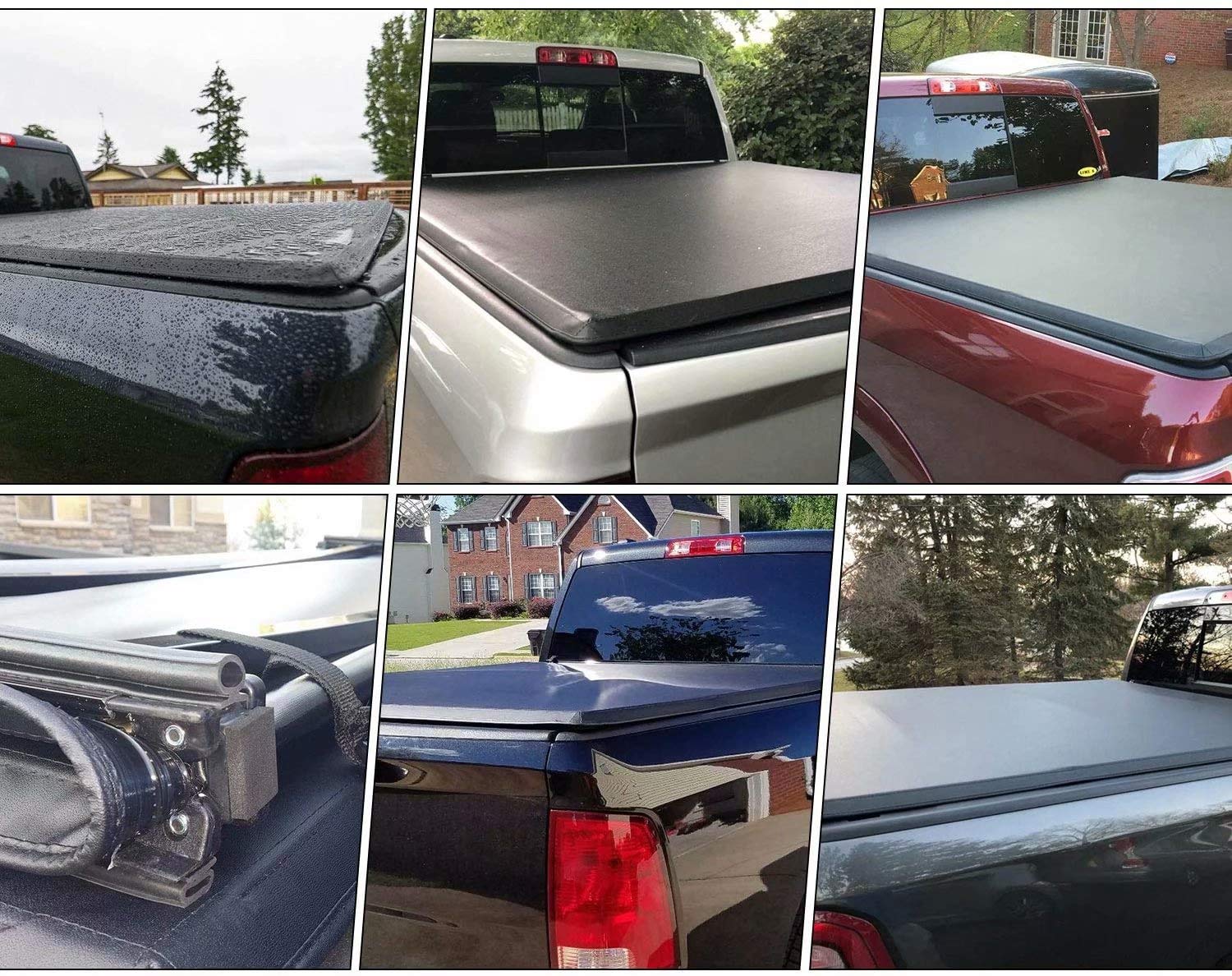 5.8ft Soft Quad-Fold Truck Bed Cover for 2007-2025 Chevy Silverado & GMC Sierra 1500 Fleetside | Waterproof Tonneau Cover | Durable & Easy Installation | Perfect for Camping, Hauling & Outdoor Adventures