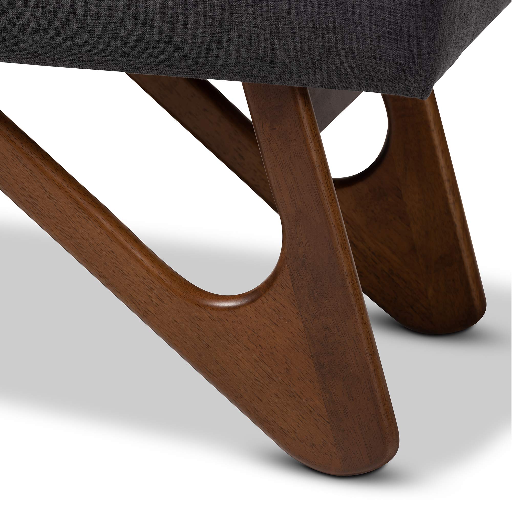 Baxton Studio Modern Dark Grey Bench & Banquette - Versatile Seating for Entryway, Bedroom, or Dining Room