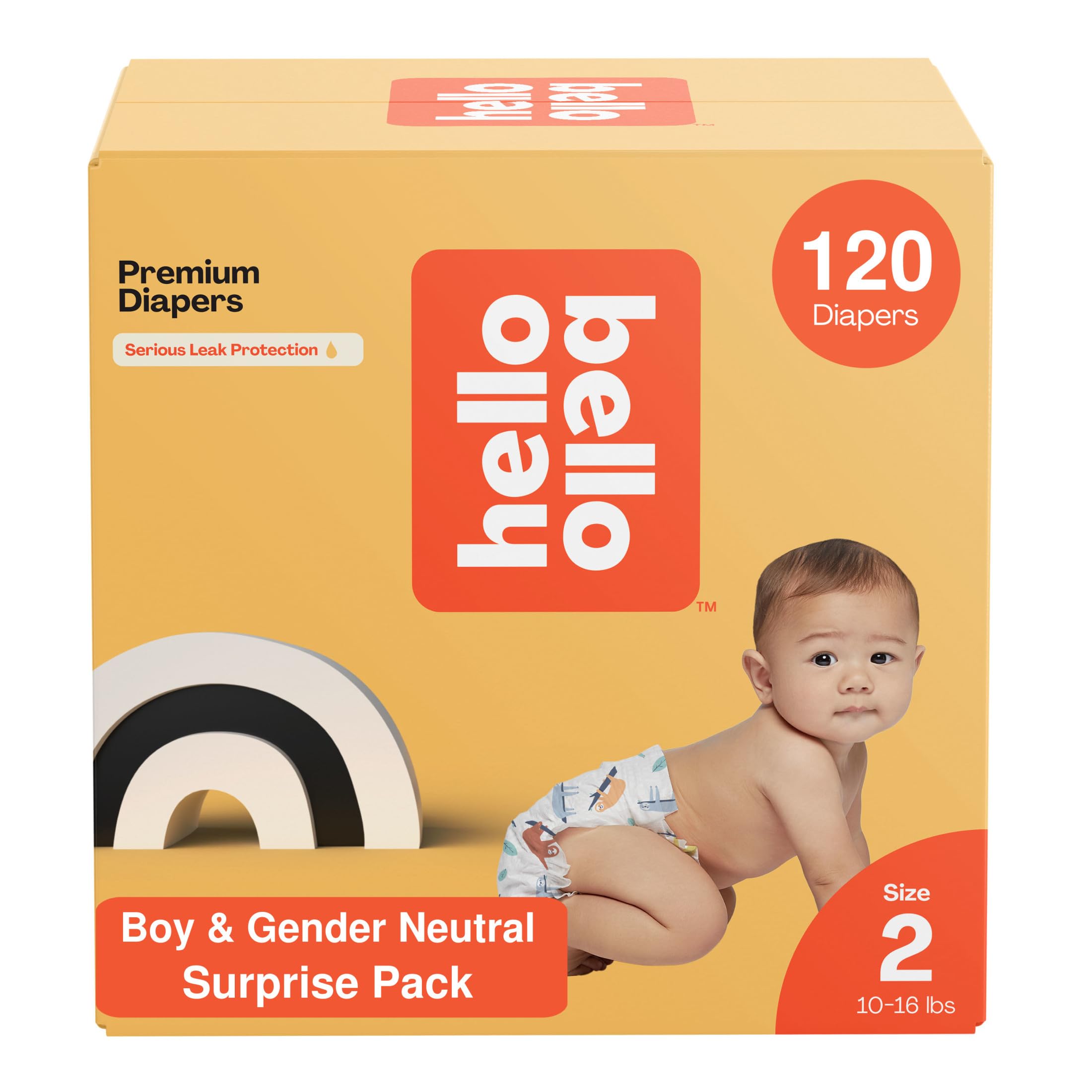 Hello Bello Size 2 Diapers for Boys (10-16 lbs) - 120 Count Premium Hypoallergenic Disposable Baby Diapers with Soft Cloth-Like Feel - Assorted Boy & Gender Neutral Patterns - Perfect for Daycare, Travel & Overnight Protection
