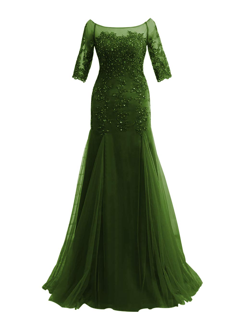 Elegant Mother of The Bride Dresses with Long Sleeves - Lace Formal Evening Gowns for Wedding Guests & Special Occasions | Perfect for Church Ceremonies, Receptions & Black Tie Events