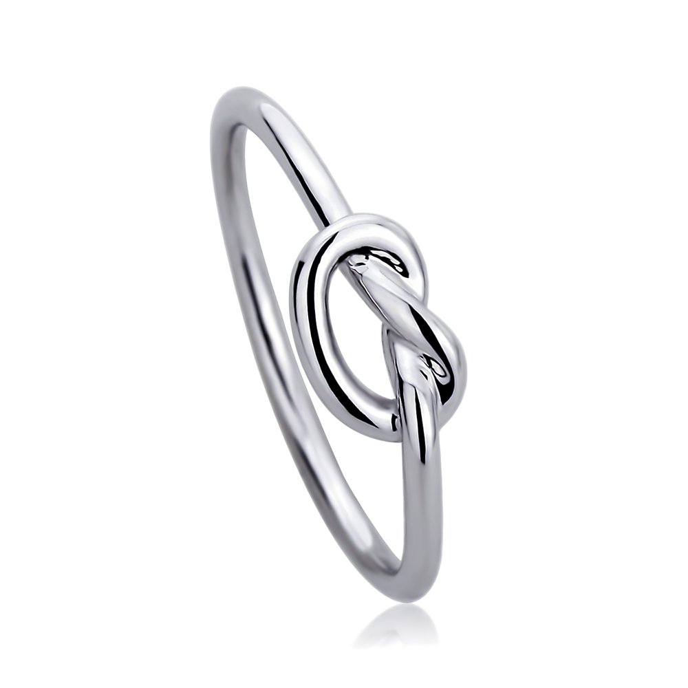 14K White Gold Wedding Band - High Polish Smooth Celtic Knot Promise Ring for Women & Men (Size 5-9) - Perfect for Engagements, Anniversaries & Romantic Gifts