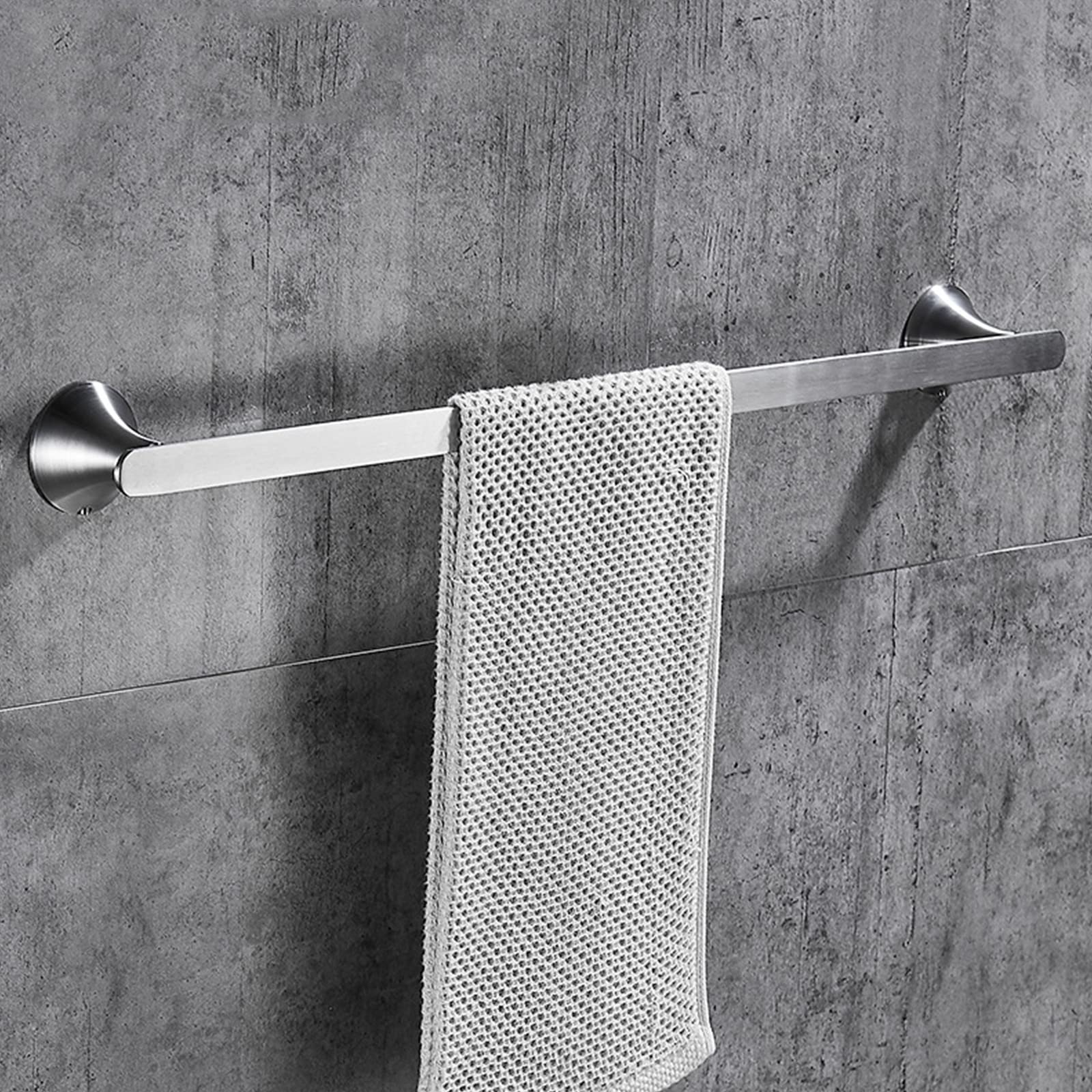 Brushed Nickel Bathroom Hardware Set - 4-Piece Wall Mounted Accessories (Toilet Paper Holder, Robe Hook, Towel Ring & Bar) - Durable 304 Stainless Steel - Perfect for Modern Bathroom Decor & Small Space Solutions
