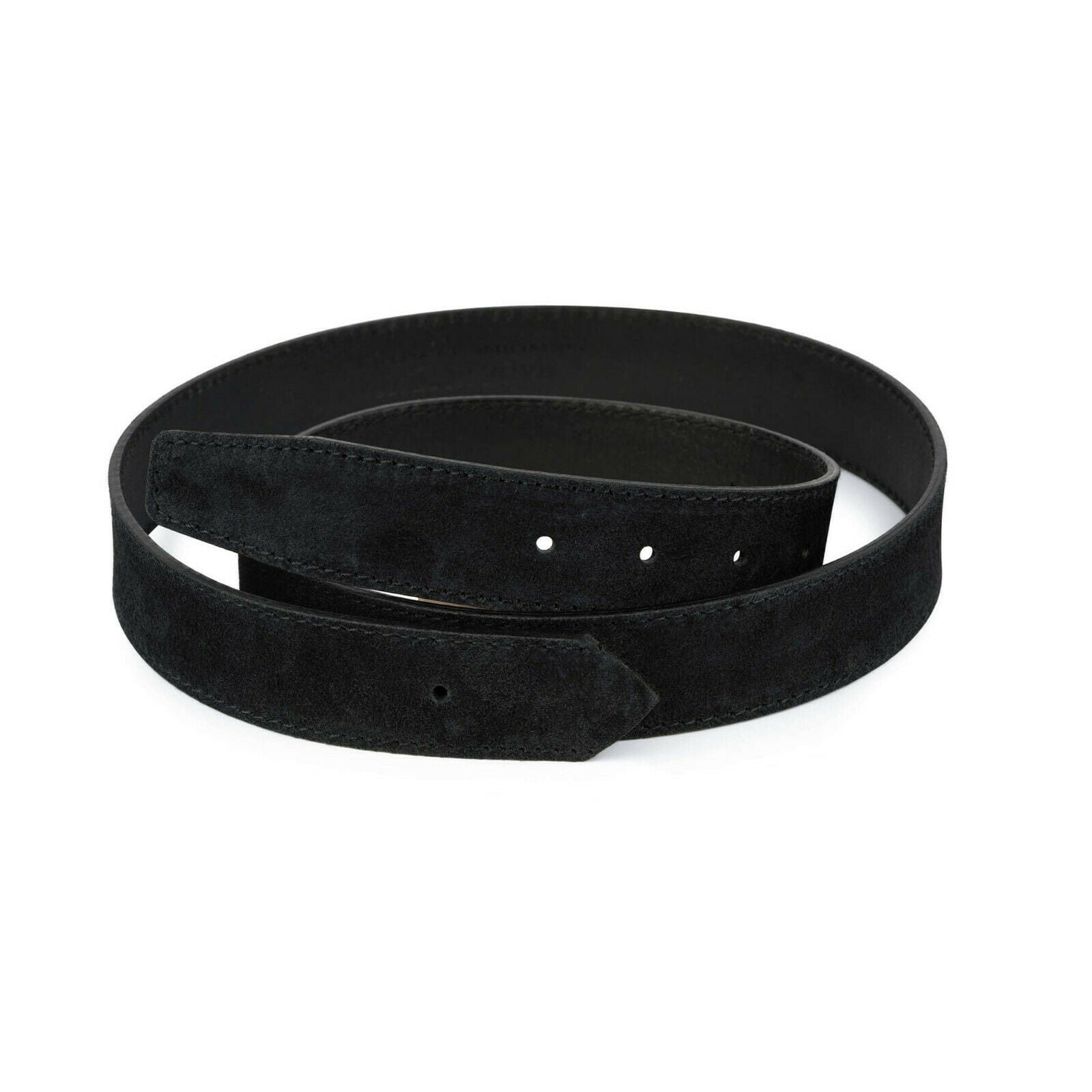 Genuine Leather Belt Strap for Dunhill Buckle - 35mm Black Suede Replacement | Perfect for Dress Pants, Business Attire & Formal Occasions