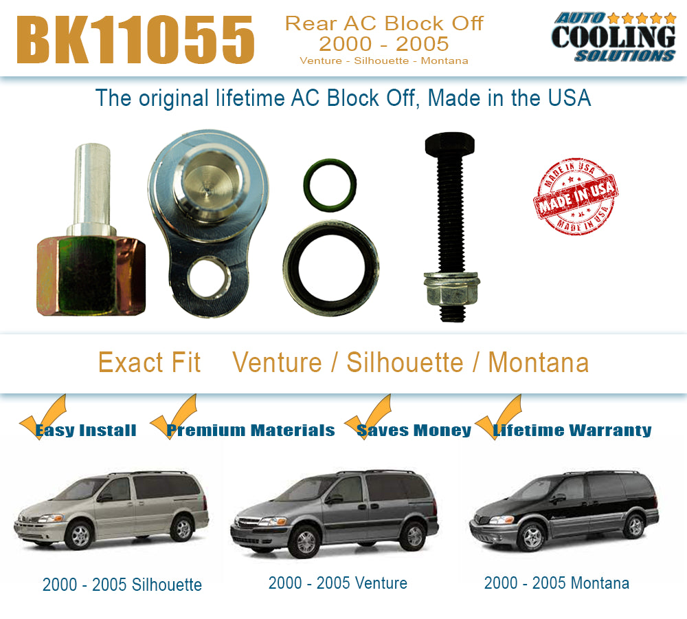 Rear AC Block Off Plate for Chevy Venture, Pontiac Montana, Oldsmobile Silhouette 2000-2005 Models - Improve Engine Performance & Cooling Efficiency