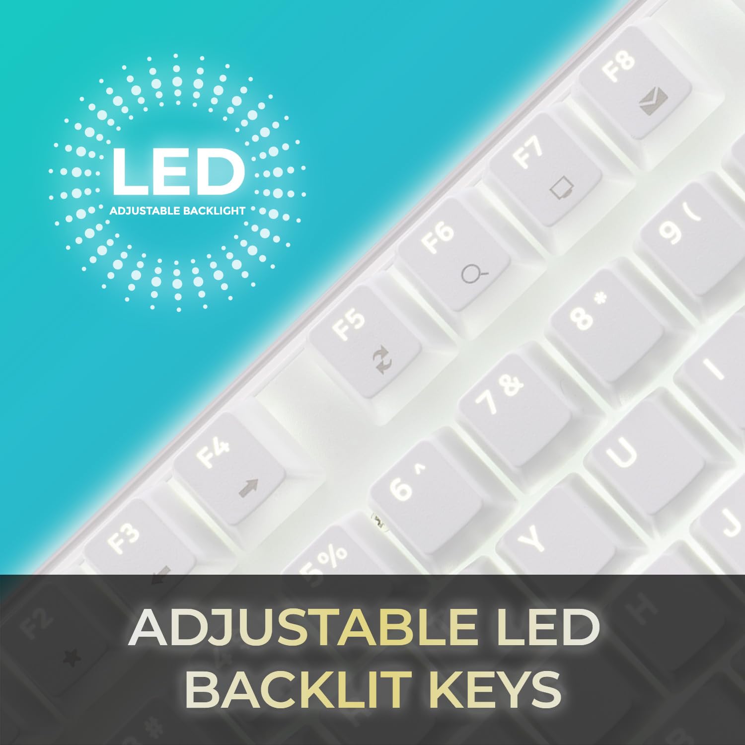 Adesso AKB 680UW Mechanical Keyboard with Copilot AI Hotkey - Brown Switch, Multi-OS Compatible (Windows/Mac/Linux) | Tactile Quiet Feel, Multimedia Keys for Enhanced Productivity - White | Perfect for Office Work, Gaming & Programming