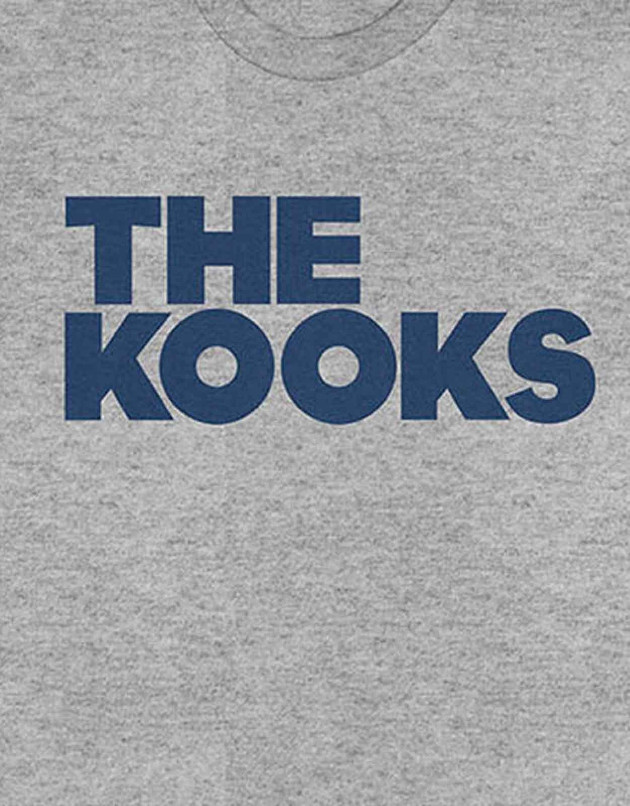 The Kooks Official Band Logo T-Shirt for Men - Grey, Size L | Perfect for Concerts, Music Festivals & Casual Wear