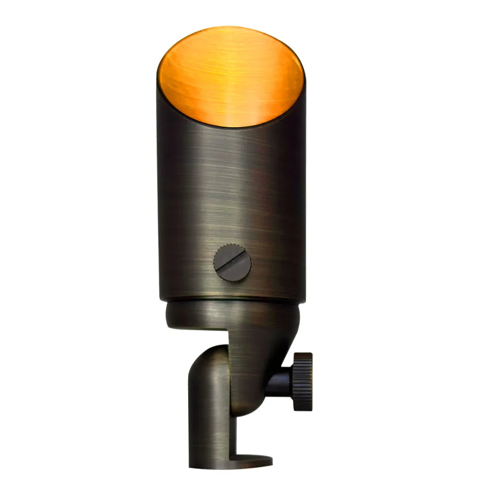 8W 3000K Warm White Integrated LED Brass Spot Light - Low Voltage Small Directional Bullet Light for Home, Garden, and Accent Lighting | SPB10