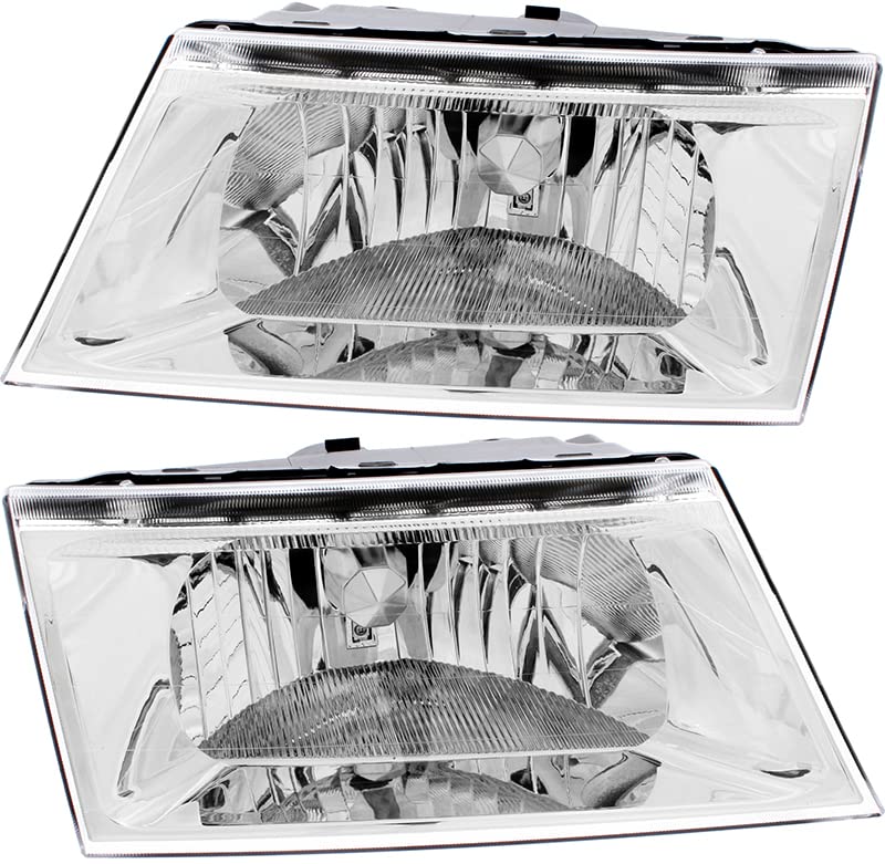 JP Auto Compatible Halogen Headlights Lamps Set for 2005 Mercury Grand Marquis - Driver & Passenger Side - Perfect for Night Driving & Road Safety