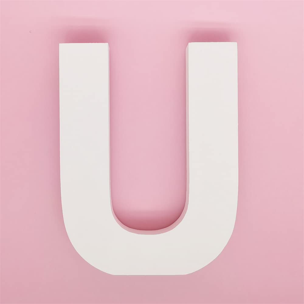 Wooden Wall Letters for Home Decor - Free Standing U-Shaped Wood Letters for Kids Bedroom, Wedding, Birthday Party Decorations | Perfect for Nursery, Living Room & Special Events Wall Art