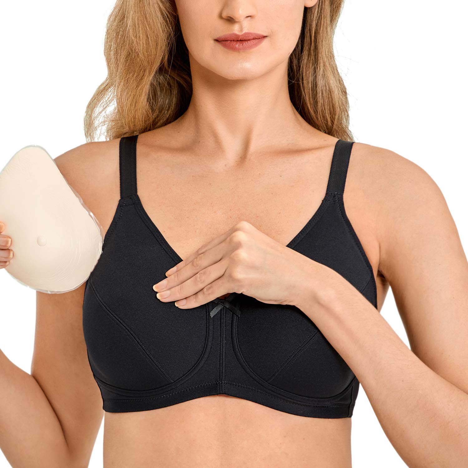Post Surgery Bra for Women - Full Coverage Wireless Mastectomy Bra with Pockets - Comfortable Recovery & Everyday Wear After Breast Surgery