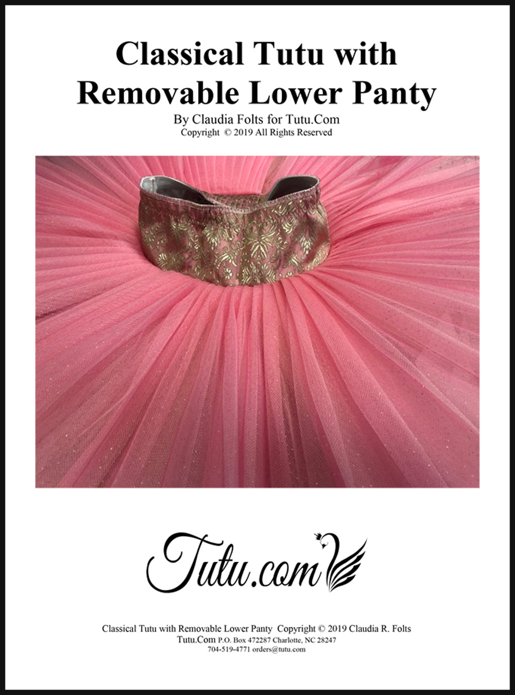 Classical Ballet Tutu with Removable Lower Panty - Step-by-Step Download Instructions for Dance Performances & Costume Parties