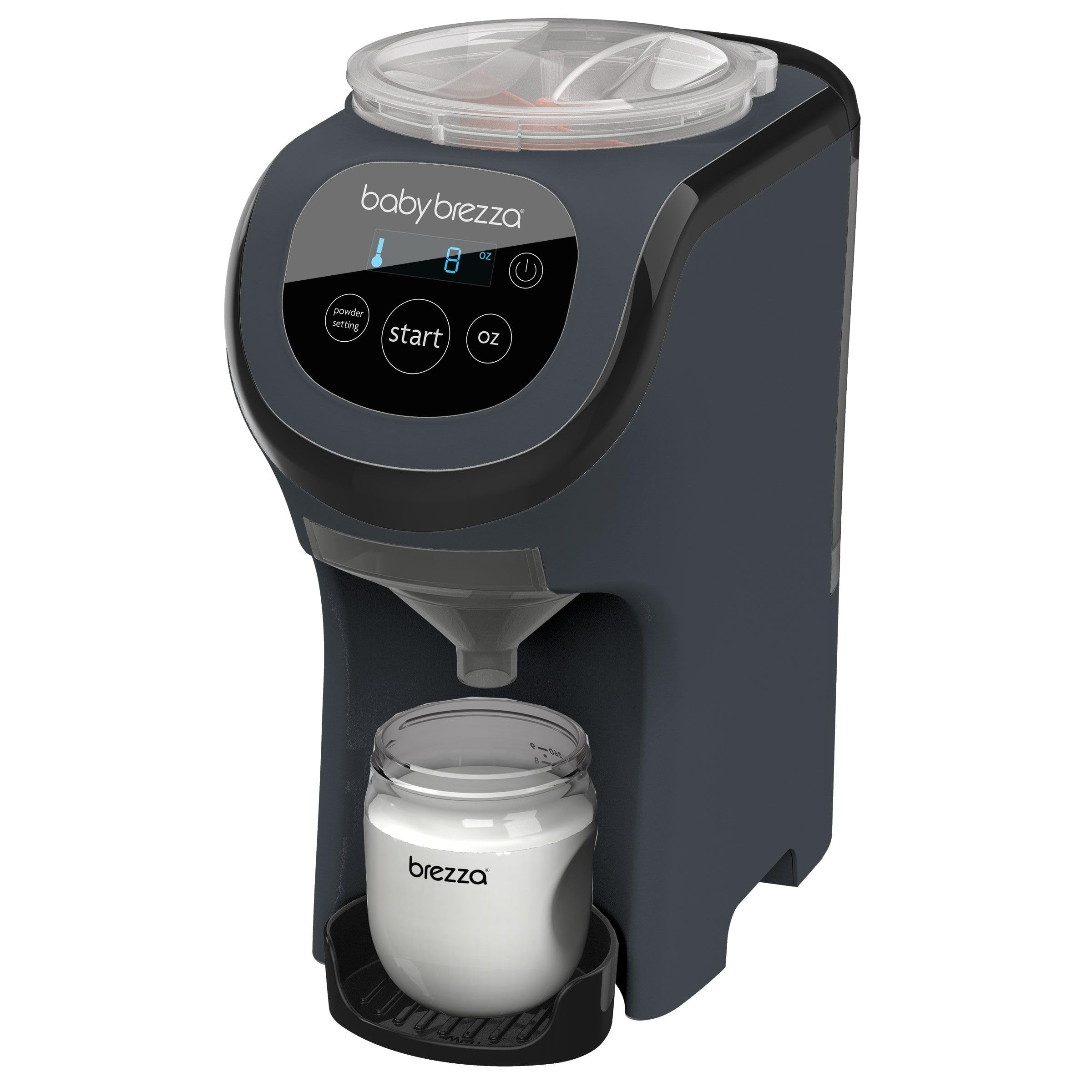 Baby Brezza Formula Pro Mini Portable Baby Formula Maker Machine - Compact & Travel-Friendly for Small Spaces - Perfect for On-the-Go Bottle Feeding - Ideal for Home, Travel, Daycare & Outdoor Use - Charcoal Gray