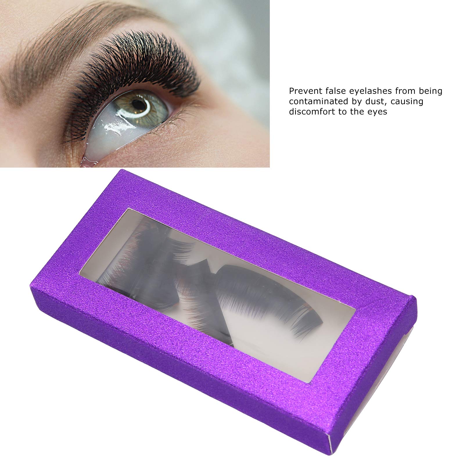 Premium Eyelash Storage Box - Purple Lash Organizer for False Eyelashes, Makeup Accessories | Perfect for Makeup Artists, Beauty Enthusiasts & Travel Use