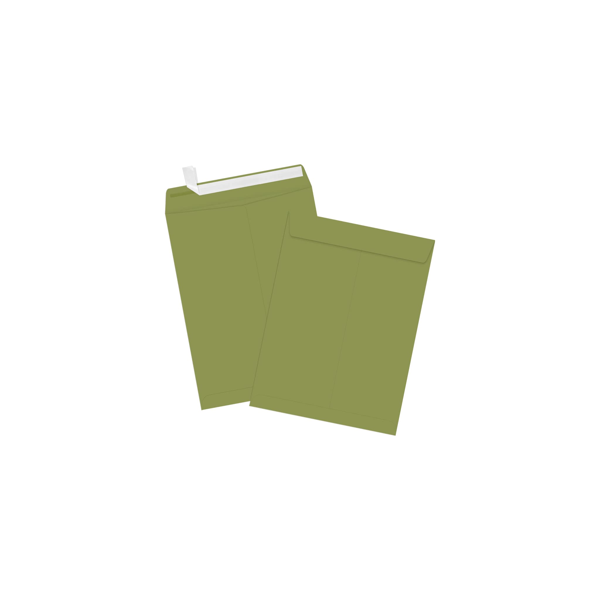 LUXPaper 9 x 12 Open End Envelopes - Peel & Press Self Seal, Avocado Green, 70lb Text Weight, Pack of 500 | Perfect for Mailing, Business Correspondence, Wedding Invitations, and Greeting Cards