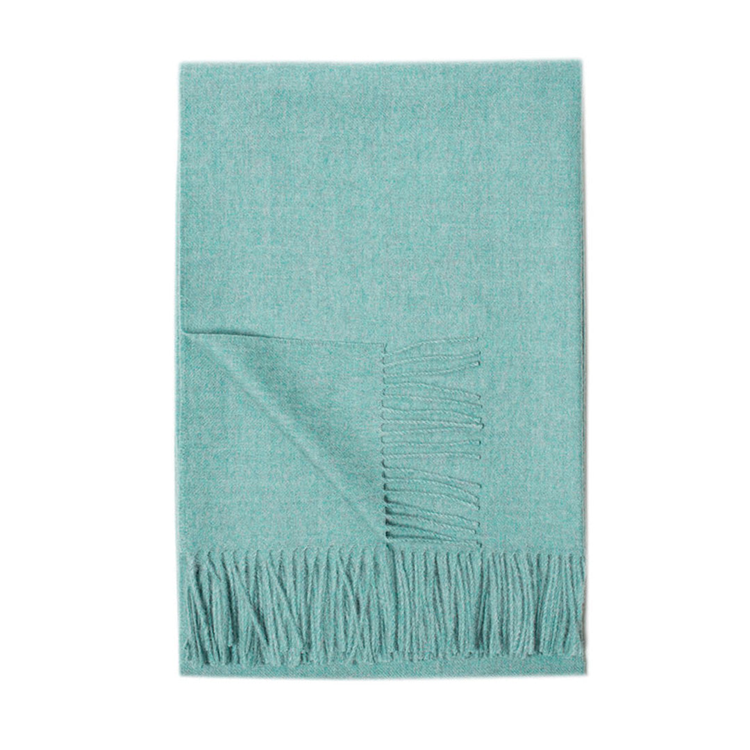 Luxury Paris Baby Alpaca Throw Blanket - Soft Peacock Blue Alpaca Wool Shawl for Cozy Home, Sofa & Bed Decor | Perfect Gift for Women, Winter Warmth & Boho Chic Style
