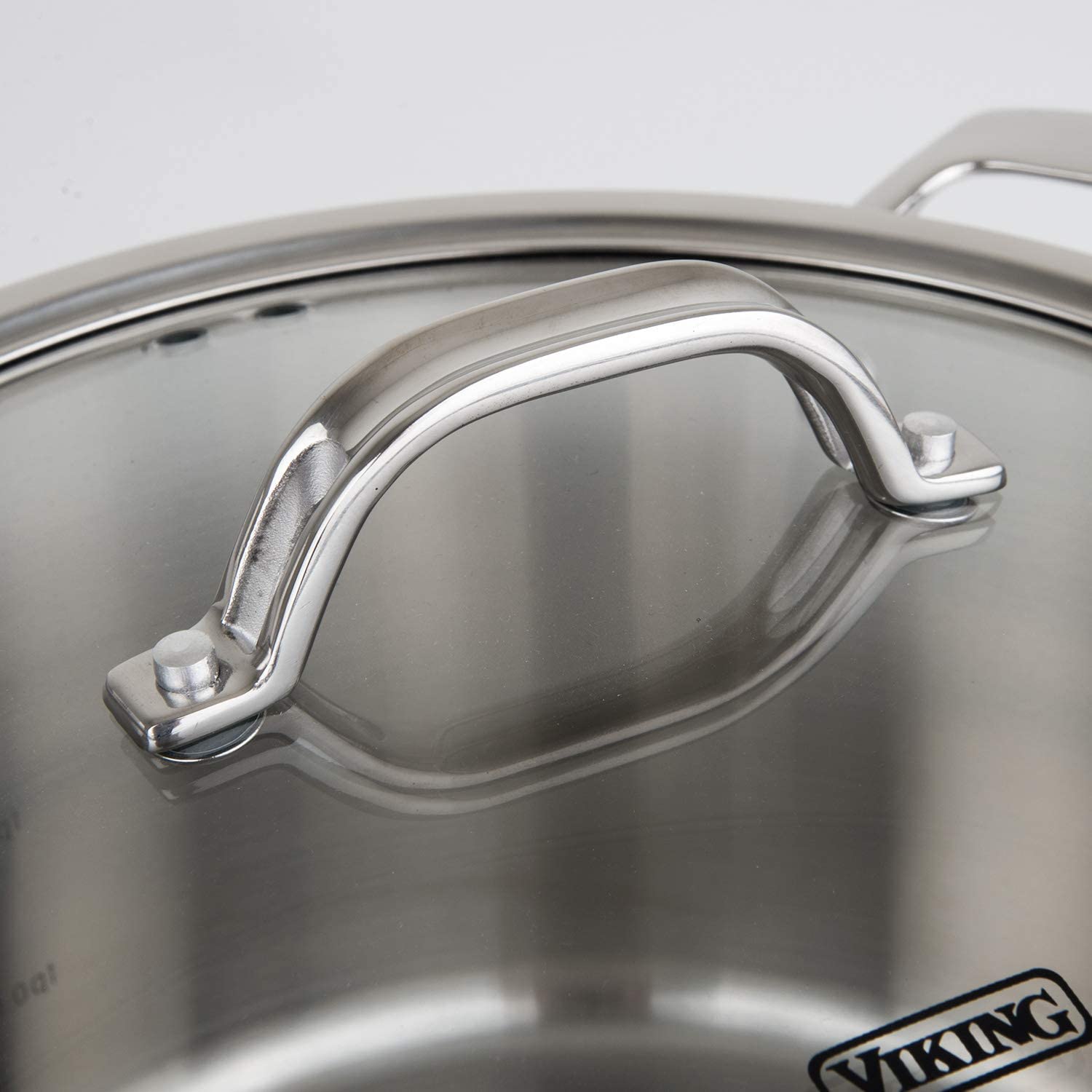 Viking 8 Quart 3-Ply Stainless Steel Stock Pot with Lid - Professional Soup Pot, Pasta Cooker & Stew Pot for Home Kitchen, Restaurant & Catering Use