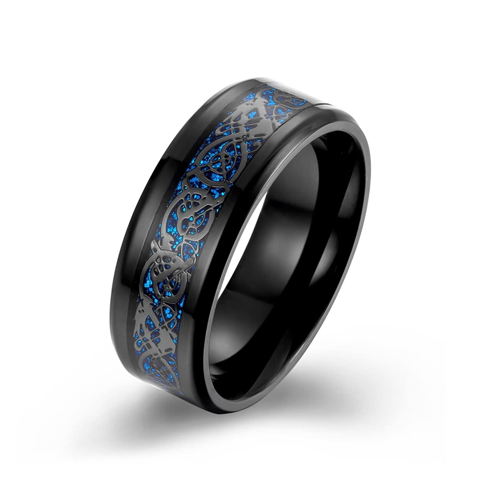 Hoisy Men's Engagement Ring - Stainless Steel Wedding Band for Him, Durable & Hypoallergenic, Perfect for Proposals, Anniversaries & Everyday Wear