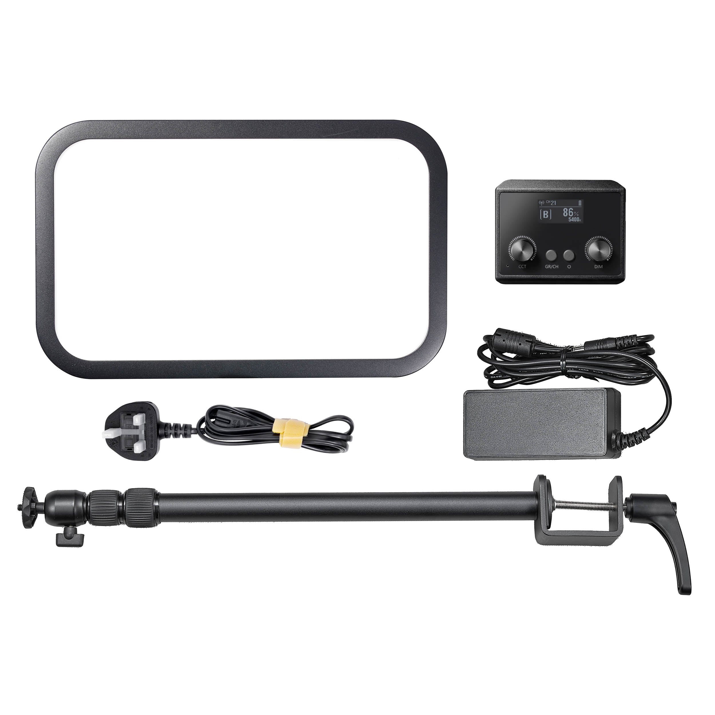 ES45 Bi-Color LED Light Panel for E-Sports & Live Streaming - Dimmable, APP Control, Includes Mounting Rod - Perfect for Gaming Setups, YouTube Videos & Twitch Streaming